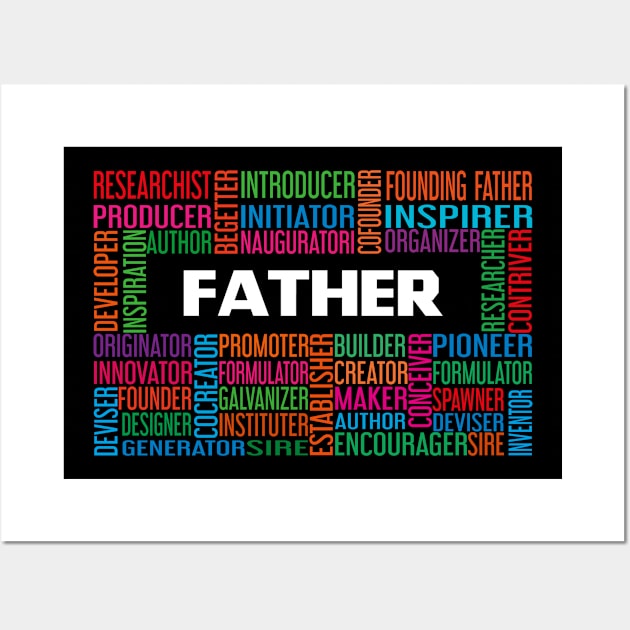Fathers Day, Dad, Daddy, Father, Birthday Wall Art by Global Creation